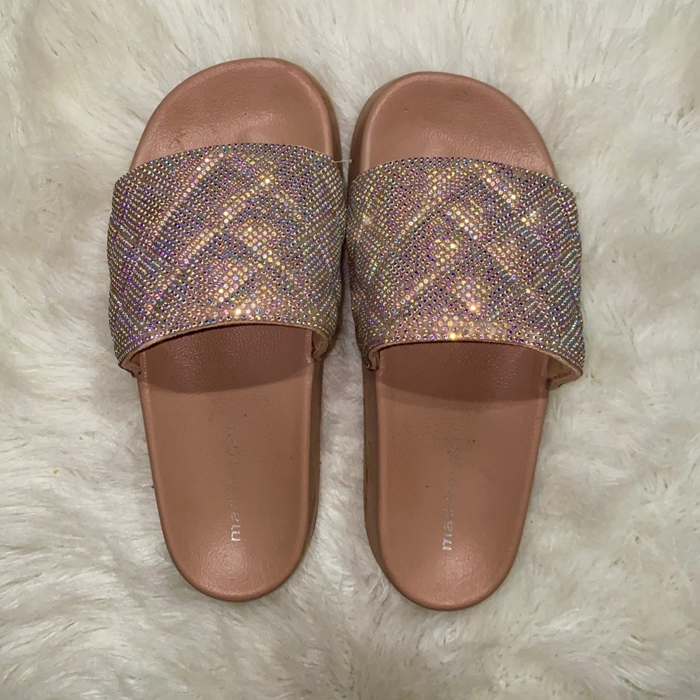 Steve Madden Platform Iridescent Rhinestone Sandals *RARE STYLE* Sparkly
